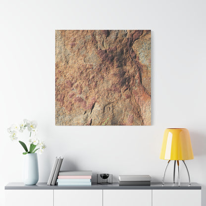 Lithic Veins of Ember - Unique Frameless Canvas Wall Art - Art By Earth