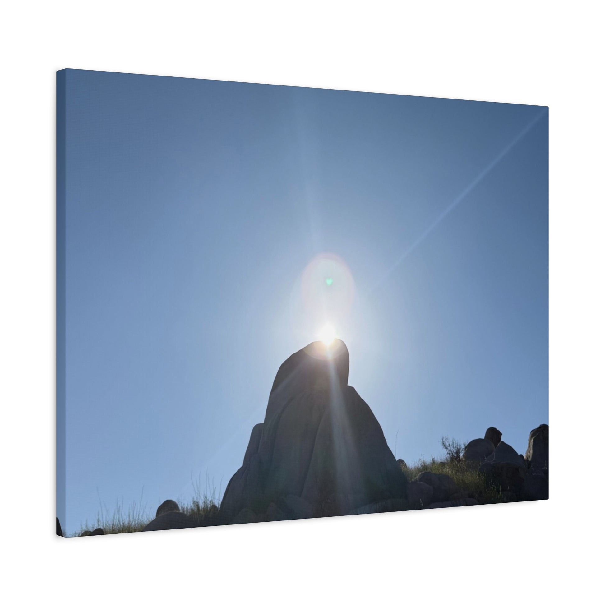 Sunburst Over Stone - Unique Frameless Canvas Wall Art - Art By Earth