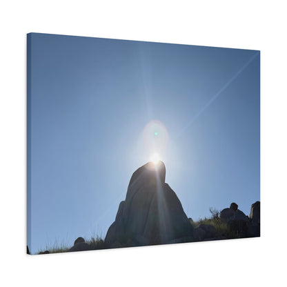 Sunburst Over Stone - Unique Frameless Canvas Wall Art - Art By Earth