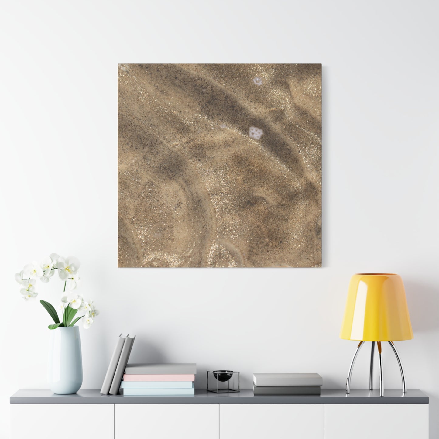 Sandy Shore Impressions - Unique Frameless Canvas Wall Art - Art By Earth