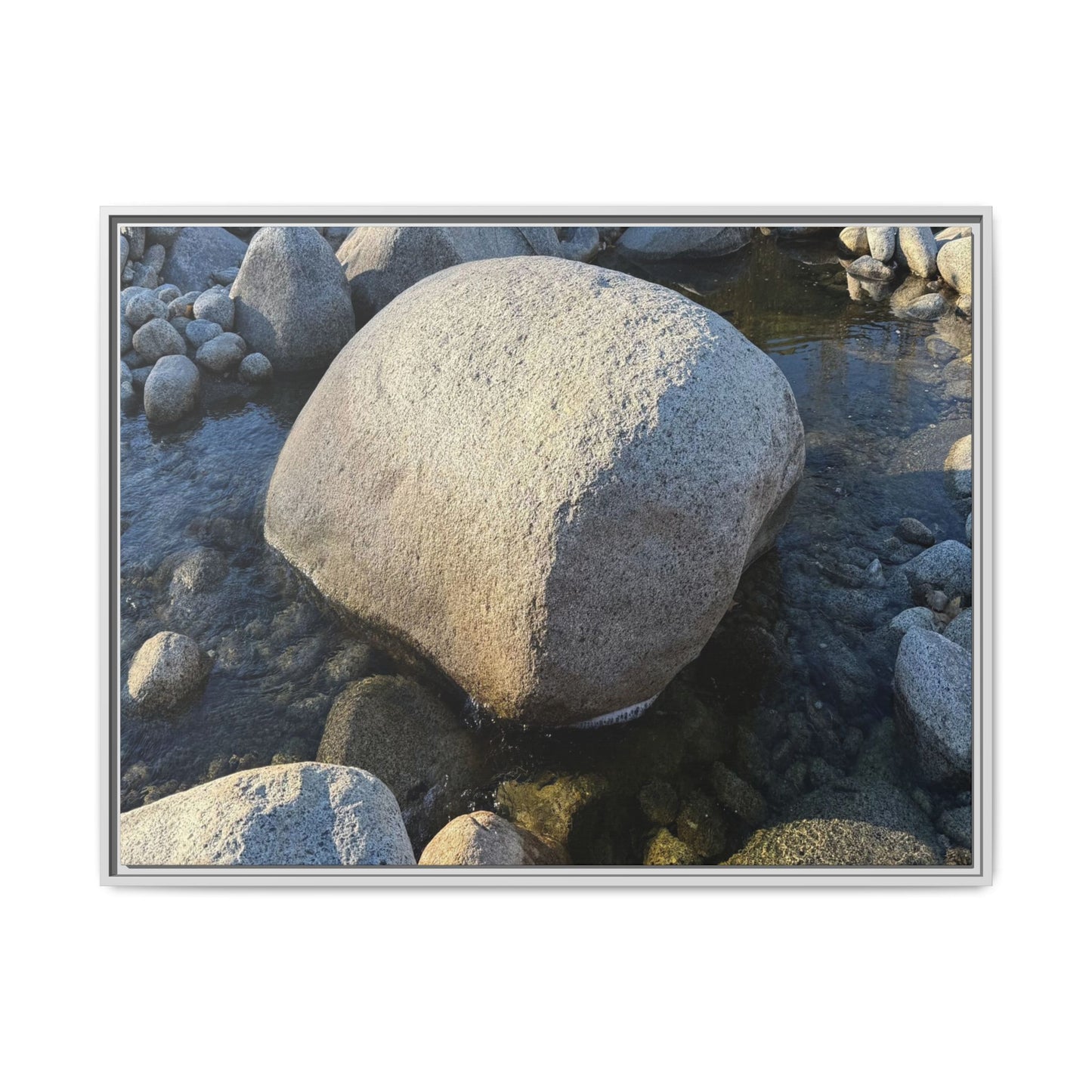 Rocky Riverbed - Unique Stretched Canvas Wall Art - Art By Earth