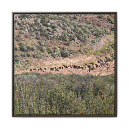 Ancient Dwellings in the Valley - Unique Stretched Canvas Wall Art - Art By Earth