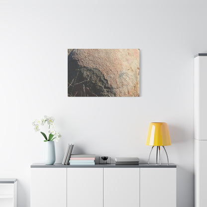 Stone Sphere in Arid Landscape - Unique Stretched Canvas Wall Art - Art By Earth