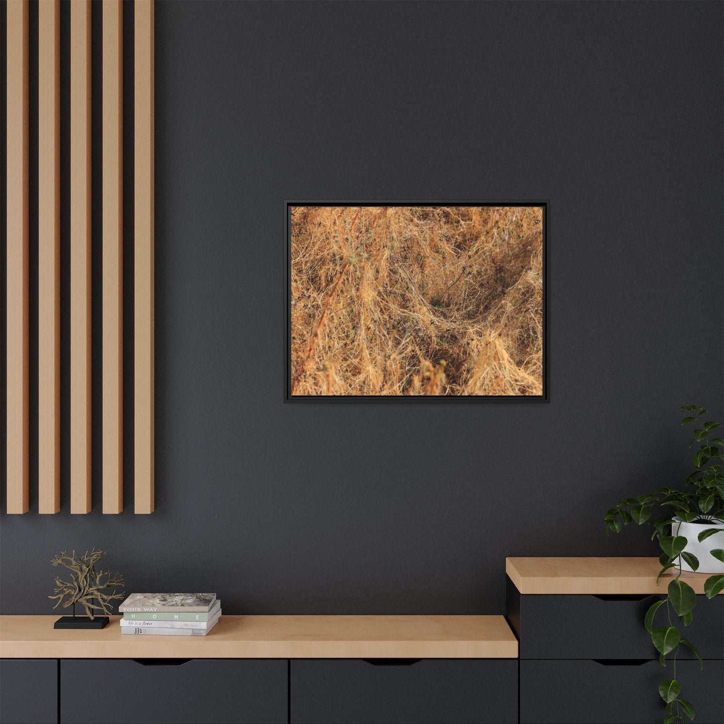 Dried Vegetation Study - Unique Stretched Canvas Wall Art - Art By Earth
