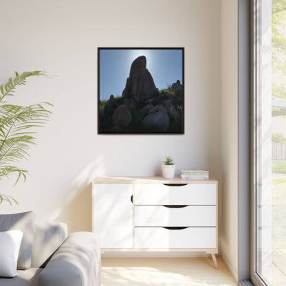 Boulder Silhouette - Unique Stretched Canvas Wall Art - Art By Earth