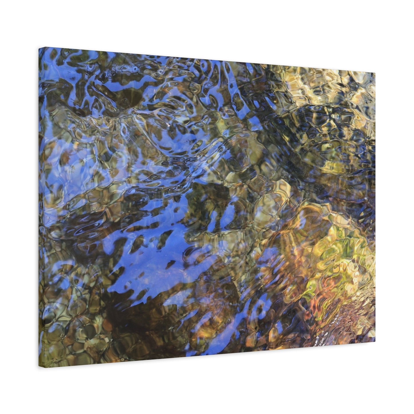 Azure Fragments - Unique Frameless Canvas Wall Art - Art By Earth