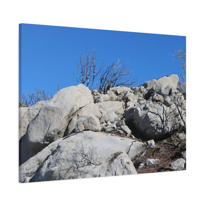 Desert Rocks Under Blue Sky - Unique Frameless Canvas Wall Art - Art By Earth