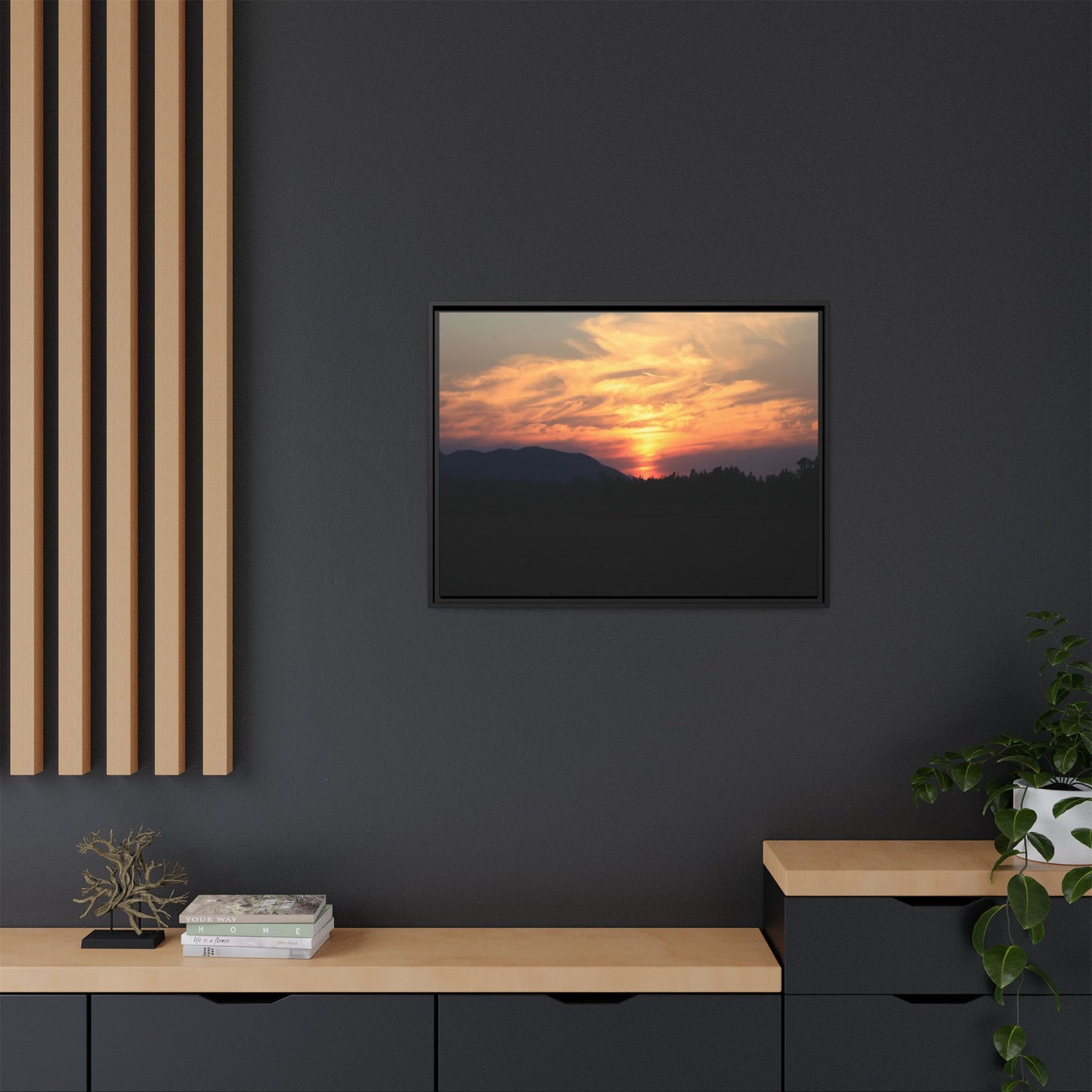 Gilded Horizon - Unique Stretched Canvas Wall Art - Art By Earth