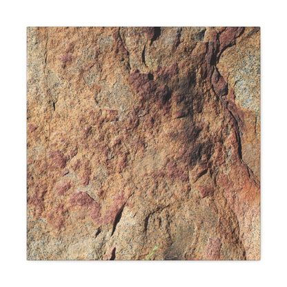 Lithic Veins of Ember - Unique Frameless Canvas Wall Art - Art By Earth