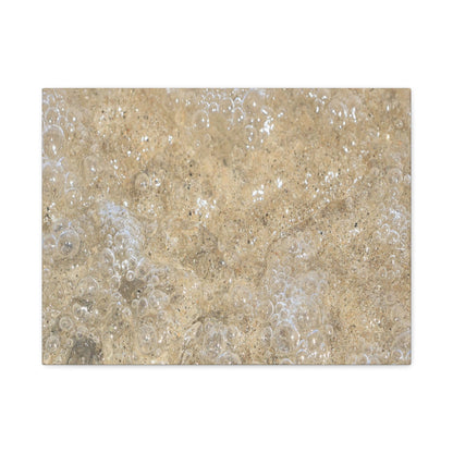 Bubbles in Sand - Unique Frameless Canvas Wall Art - Art By Earth
