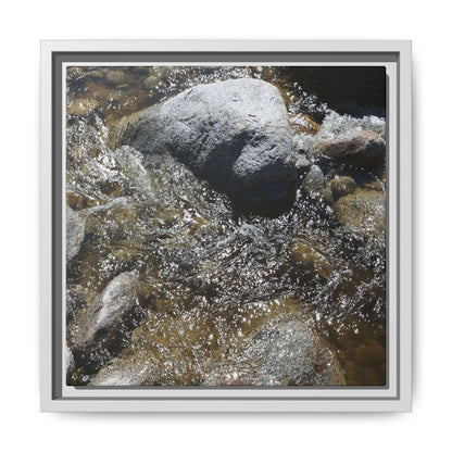 Water's Dance Over Stone - Unique Stretched Canvas Wall Art - Art By Earth