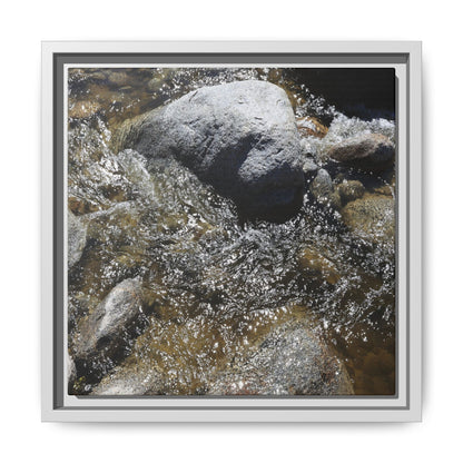 Water's Dance Over Stone - Unique Stretched Canvas Wall Art - Art By Earth
