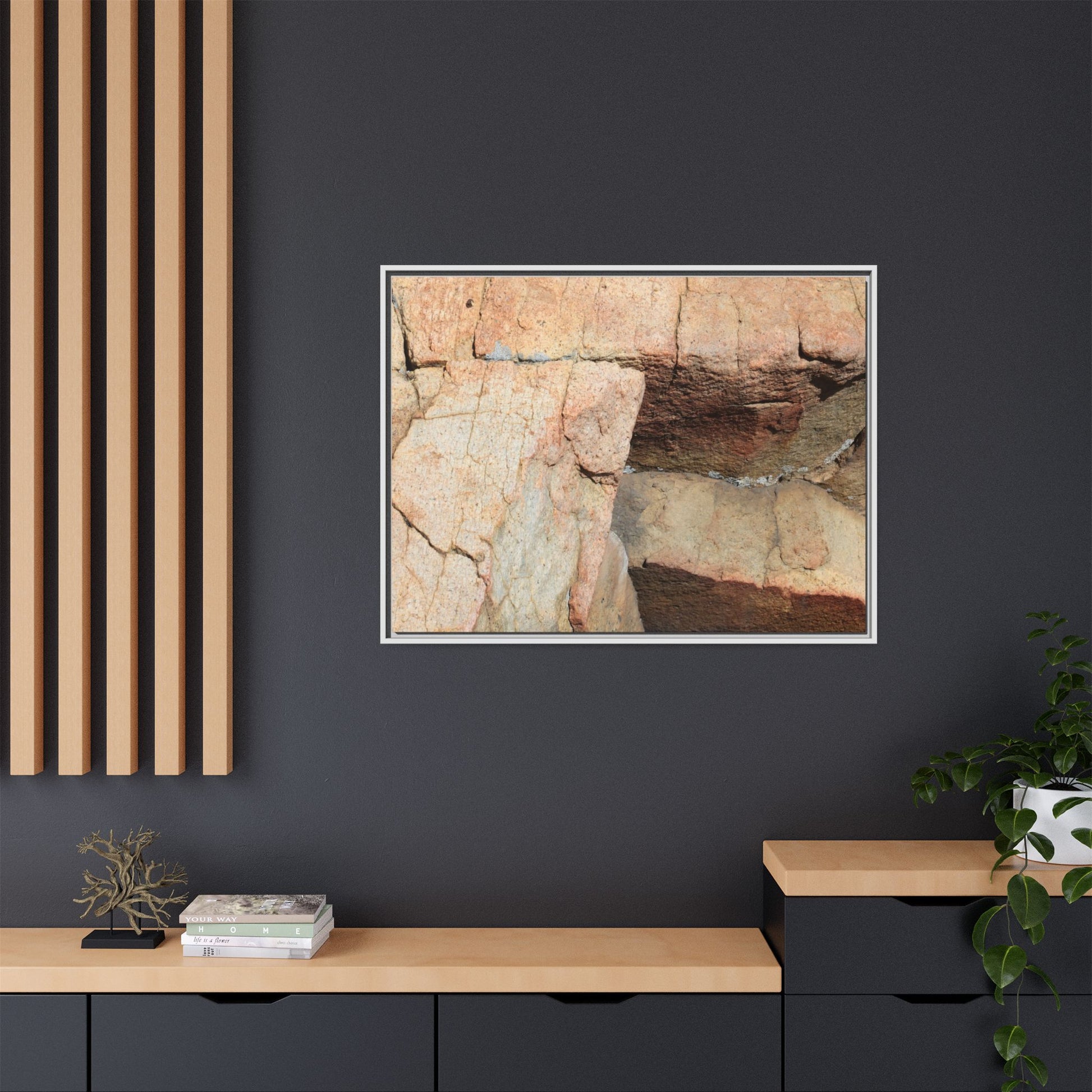 Fractured Stone - Unique Stretched Canvas Wall Art - Art By Earth