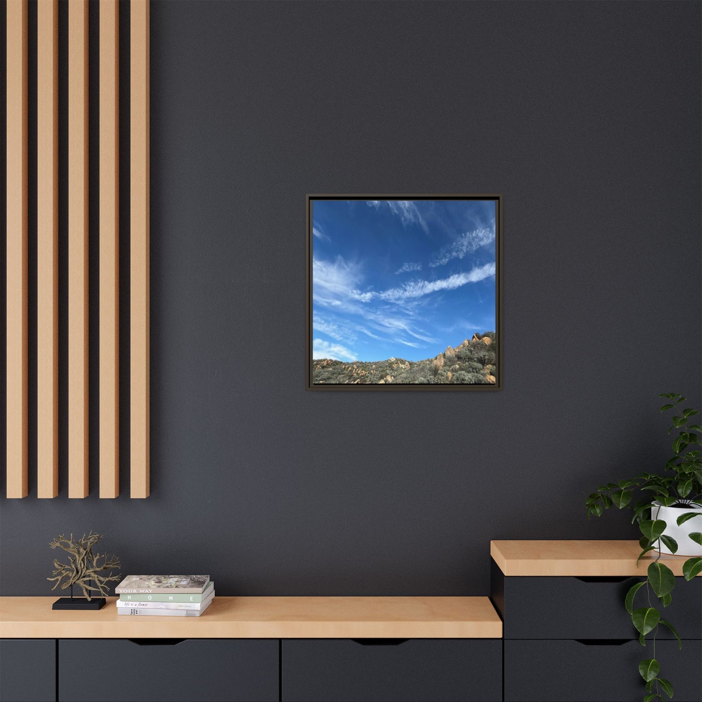 Arid Landscape with Rocky Outcrops - Unique Stretched Canvas Wall Art