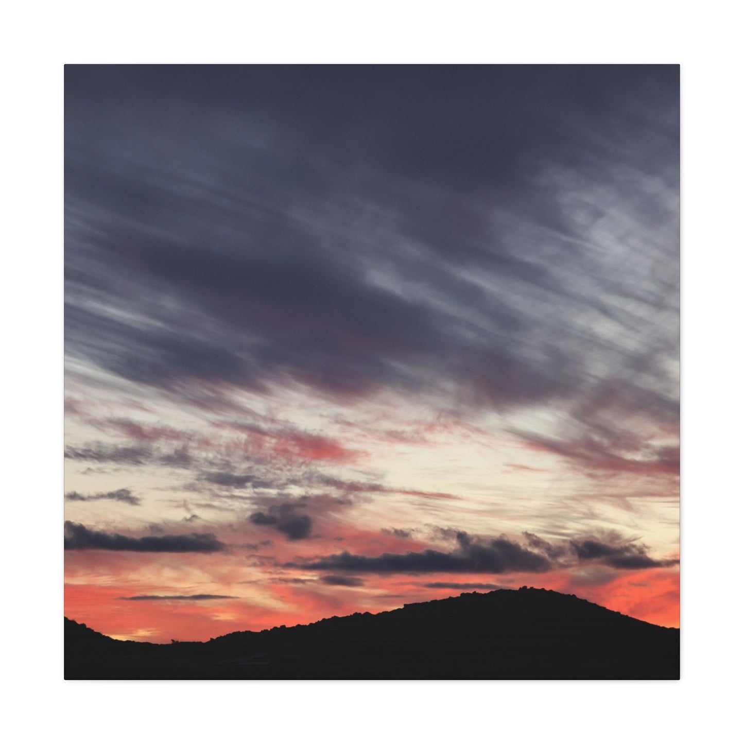 Sunset Over Mountains - Unique Frameless Canvas Wall Art - Art By Earth