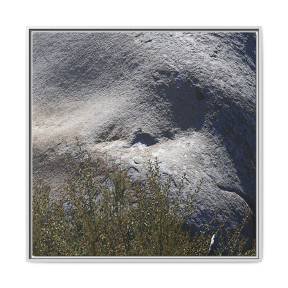 Weathered Boulder with Character - Unique Stretched Canvas Wall Art