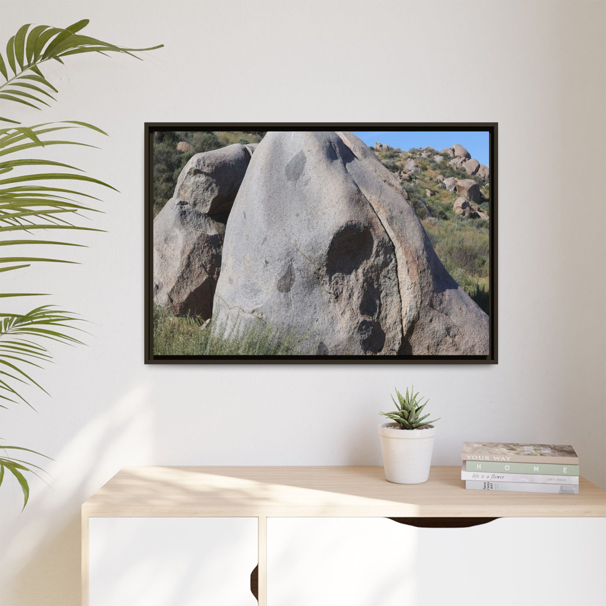Skull Rock Desert - Unique Stretched Canvas Wall Art - Art By Earth
