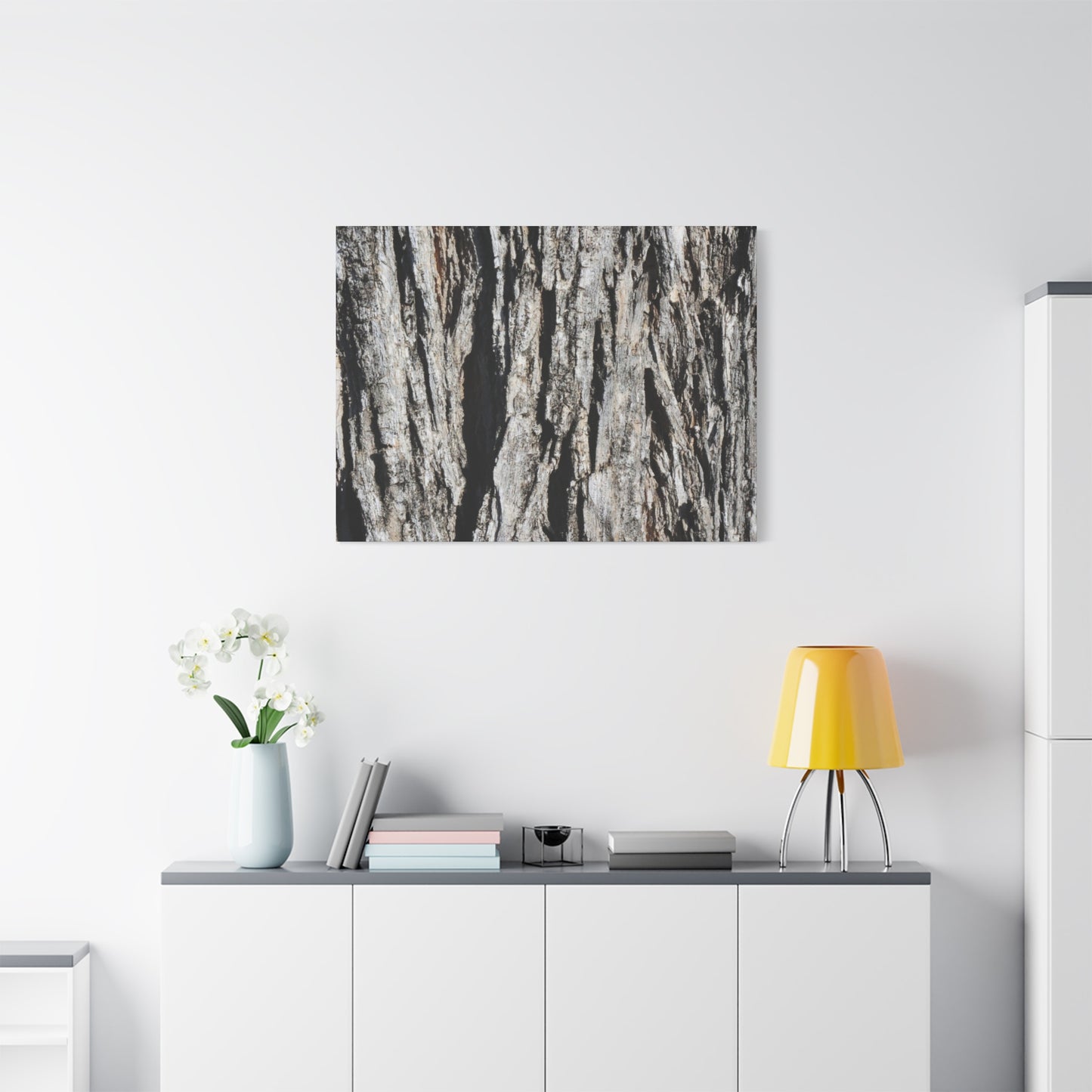 Bark Textures in Monochrome - Unique Frameless Canvas Wall Art - Art By Earth