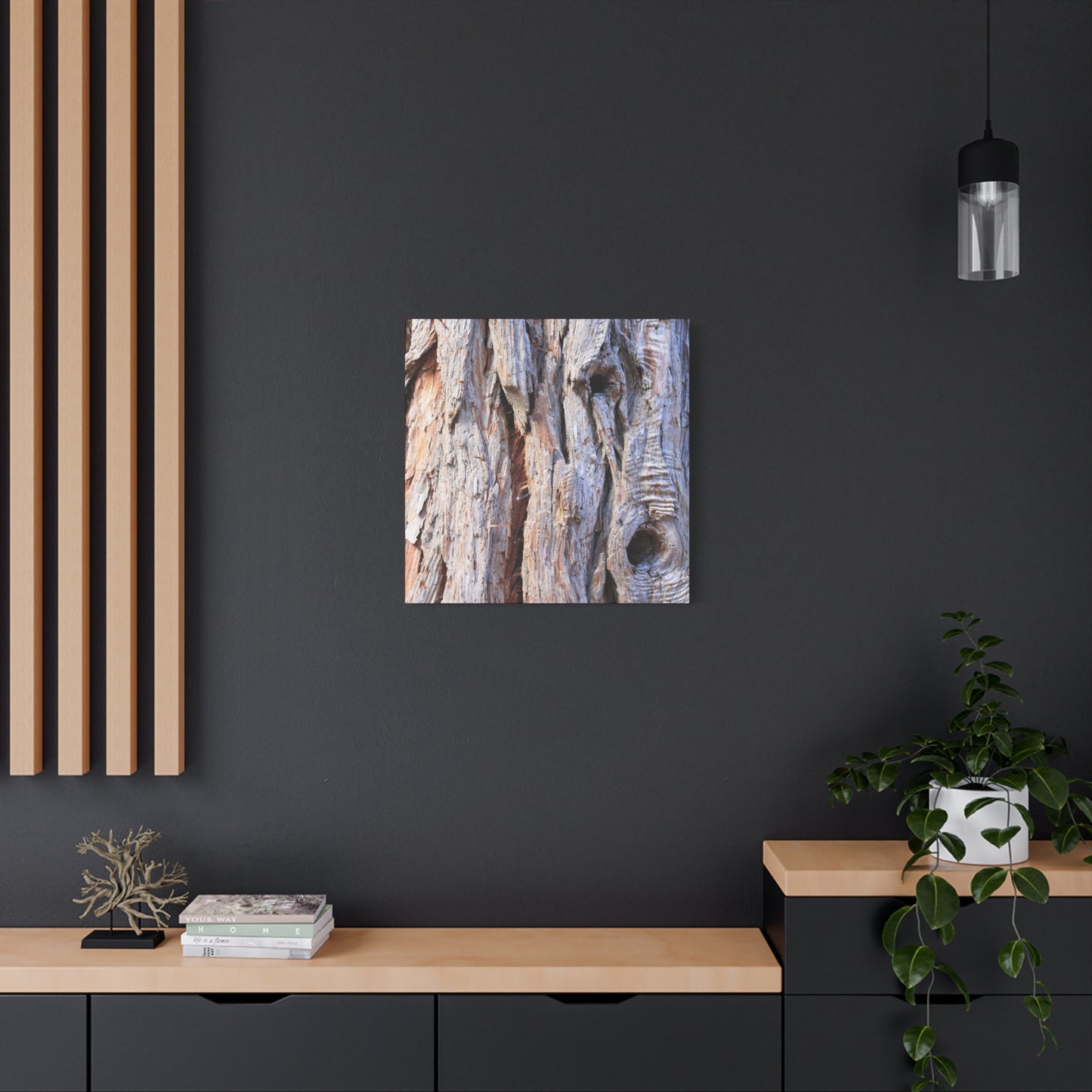 Aged Bark Surface - Unique Frameless Canvas Wall Art - Art By Earth