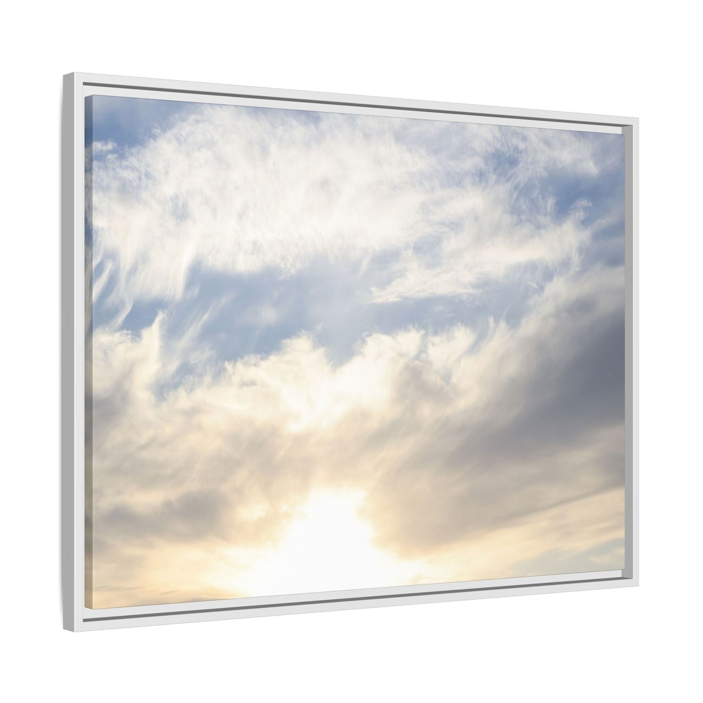 Sky's Ethereal Whisper - Unique Stretched Canvas Wall Art - Art By Earth