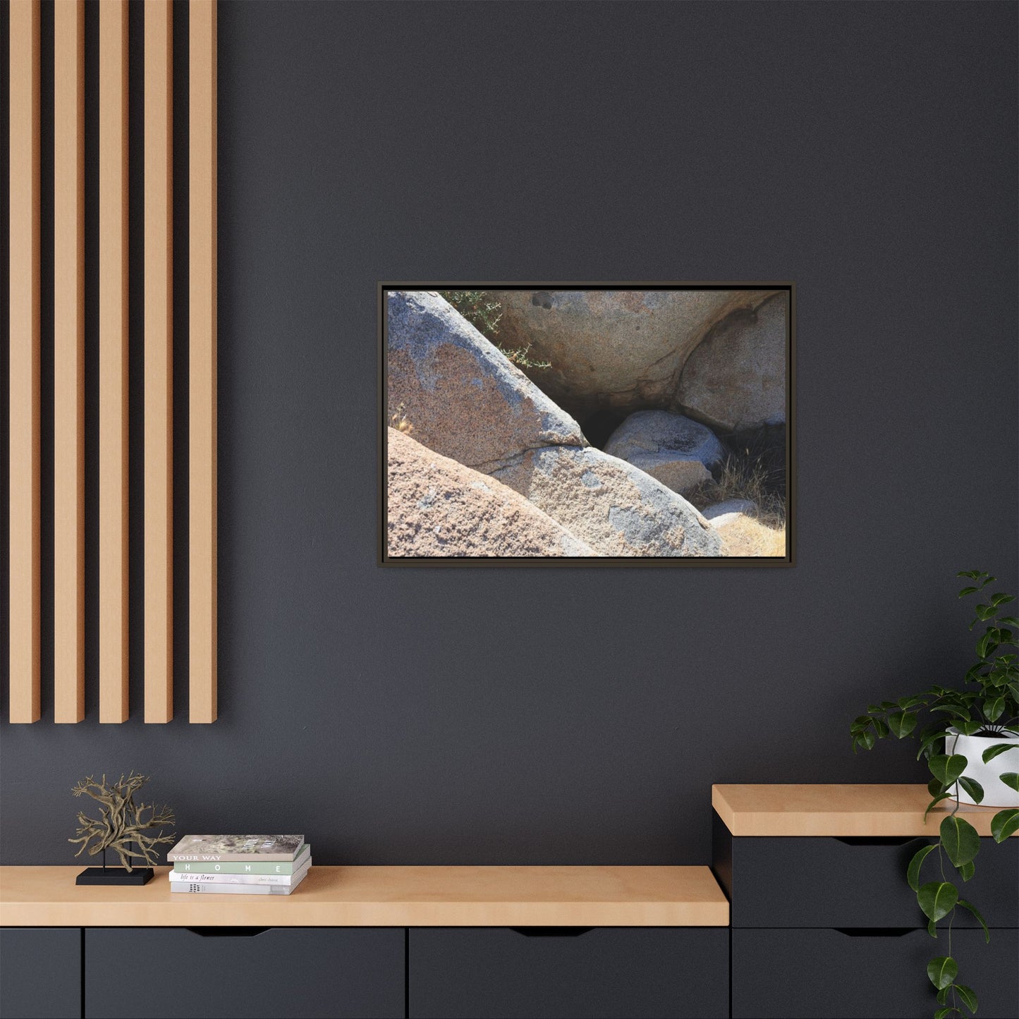 Boulder Shelter - Unique Stretched Canvas Wall Art