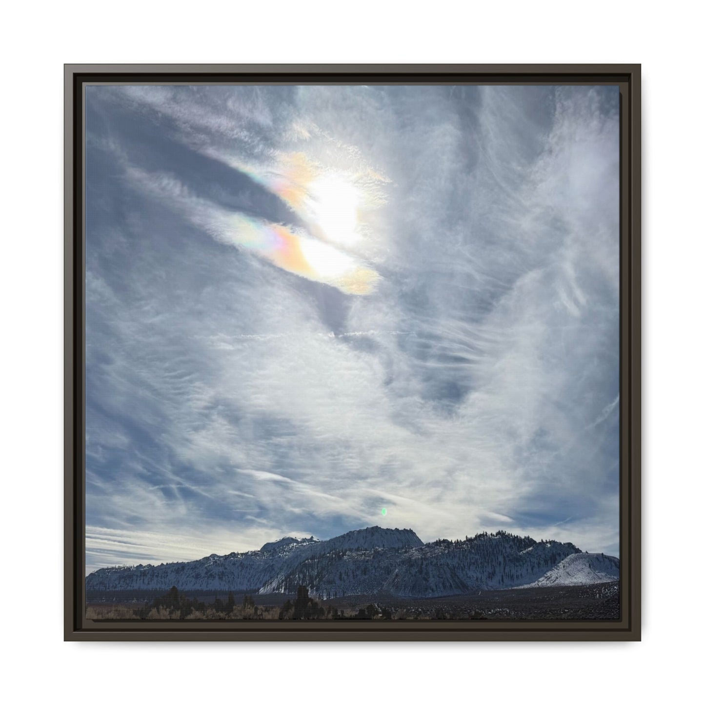 Whispers of Winter's Embrace - Unique Stretched Canvas Wall Art