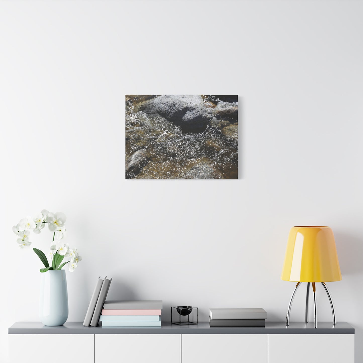 Rocky Stream - Unique Frameless Canvas Wall Art - Art By Earth