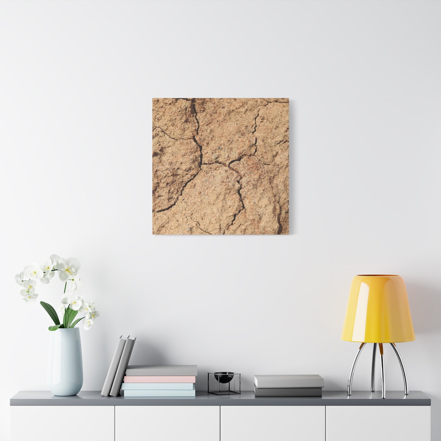 Cracked Earth's Lament - Unique Frameless Canvas Wall Art - Art By Earth