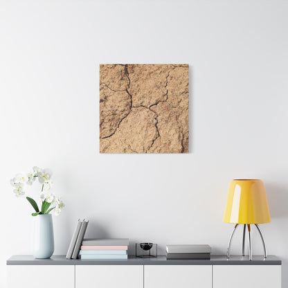 Cracked Earth's Lament - Unique Frameless Canvas Wall Art - Art By Earth