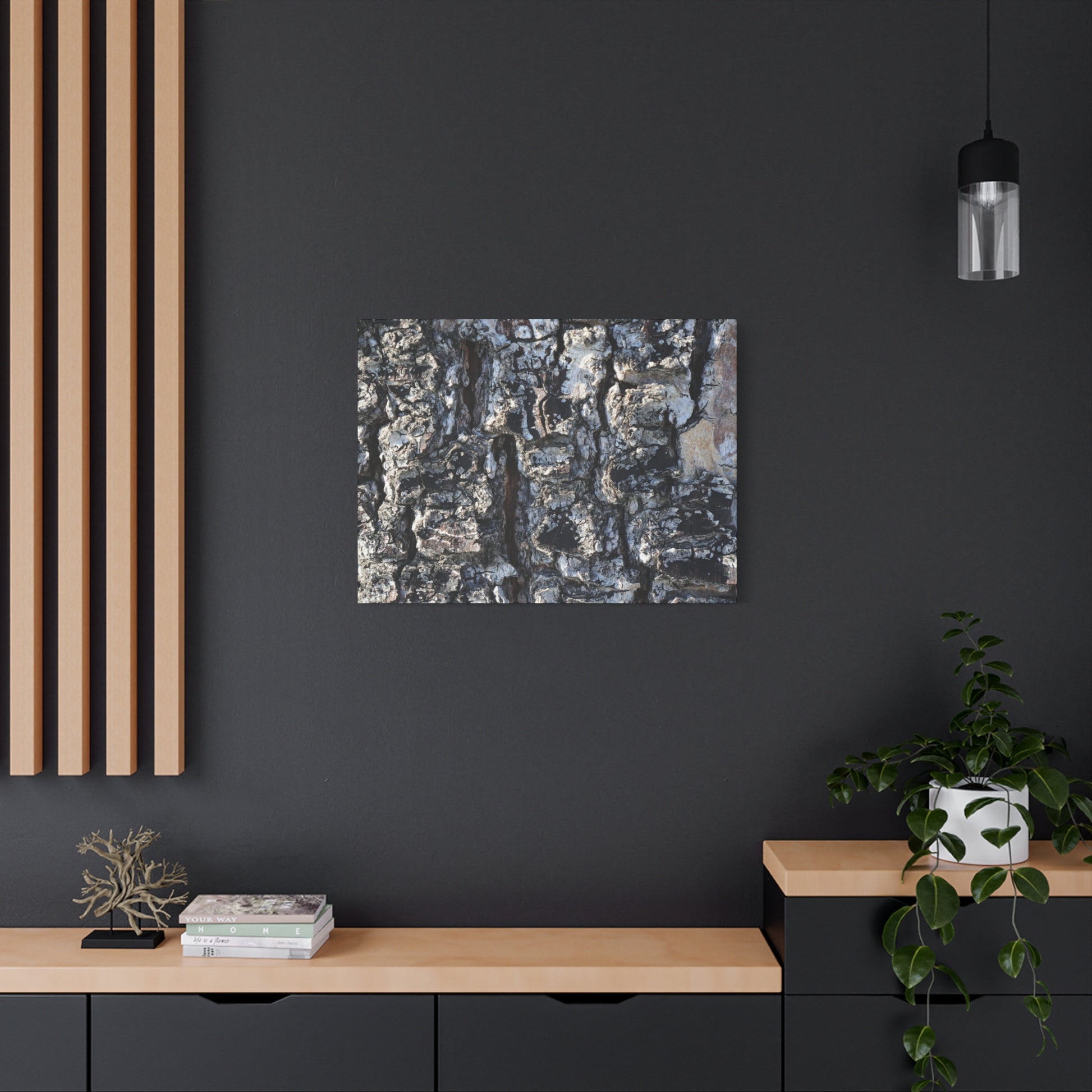 Textured Whispers of the Ancient Tree - Unique Frameless Canvas Wall Art - Art By Earth