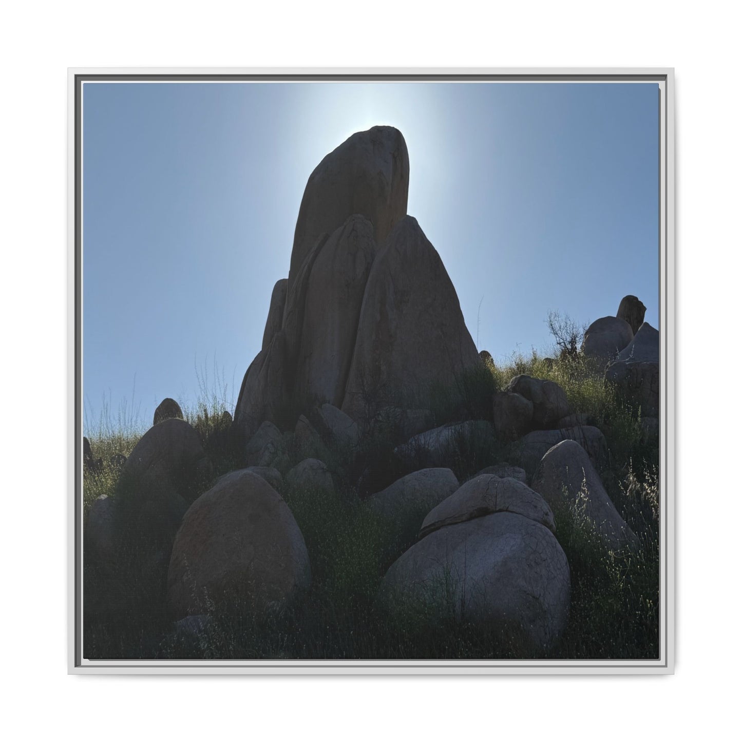 Boulder Silhouette - Unique Stretched Canvas Wall Art - Art By Earth