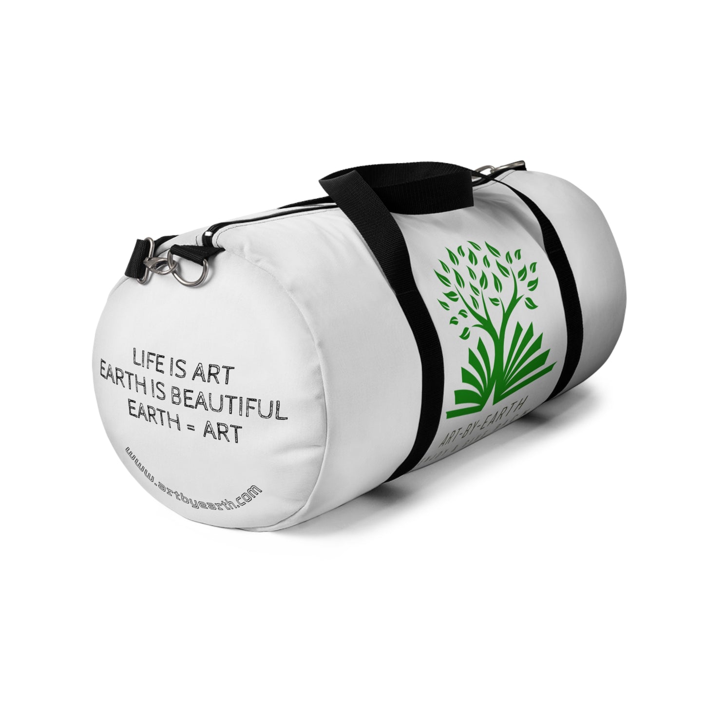 White - ART BY EARTH DUFFEL BAG