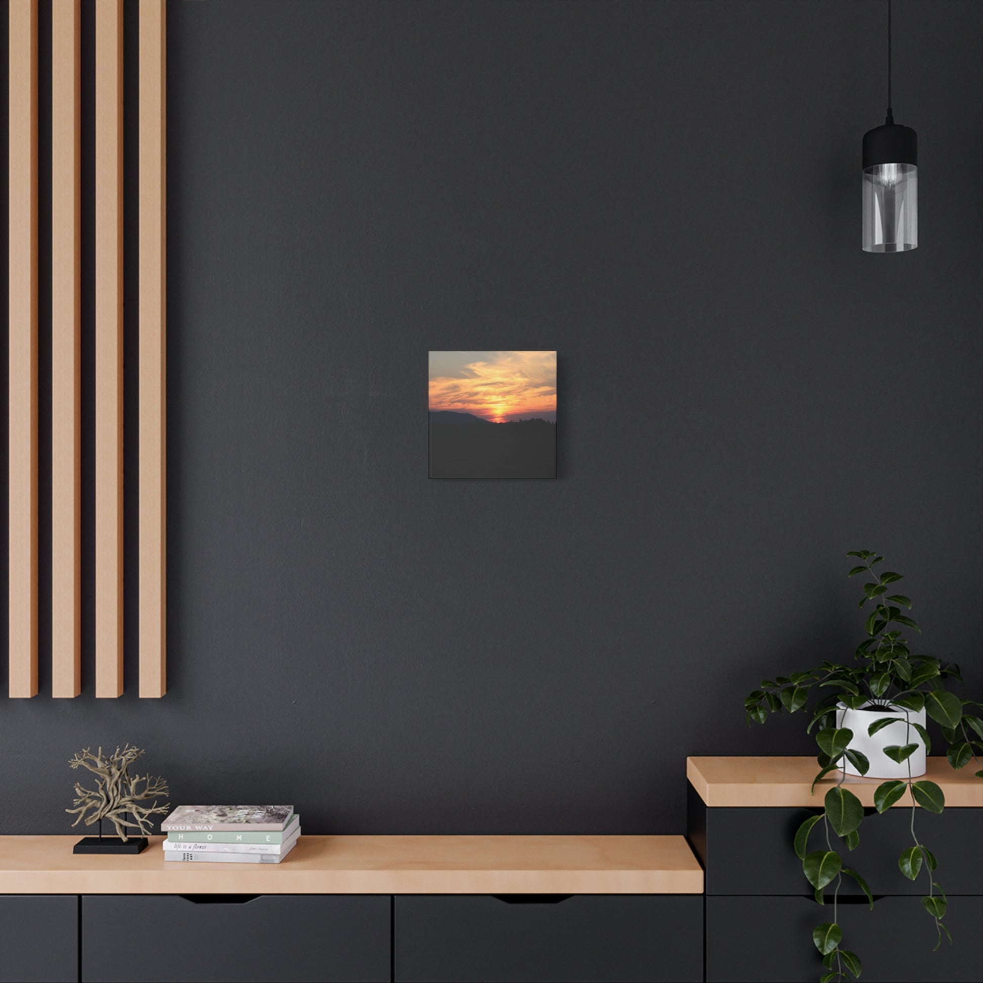 Mountain Twilight - Unique Frameless Canvas Wall Art - Art By Earth