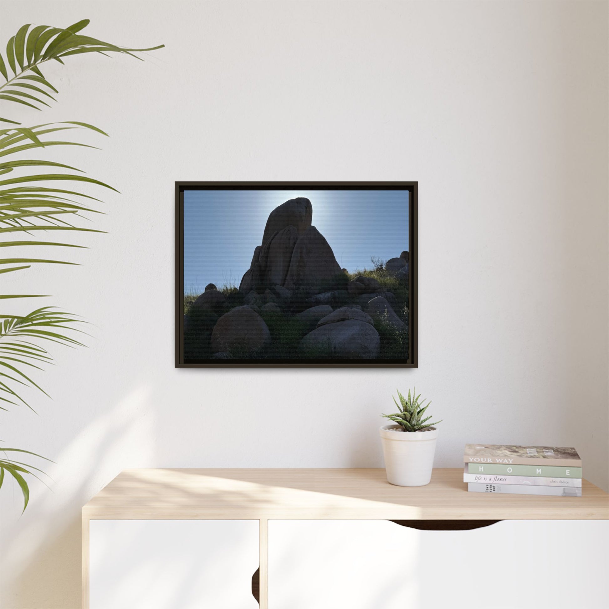 Boulder Silhouette - Unique Stretched Canvas Wall Art - Art By Earth