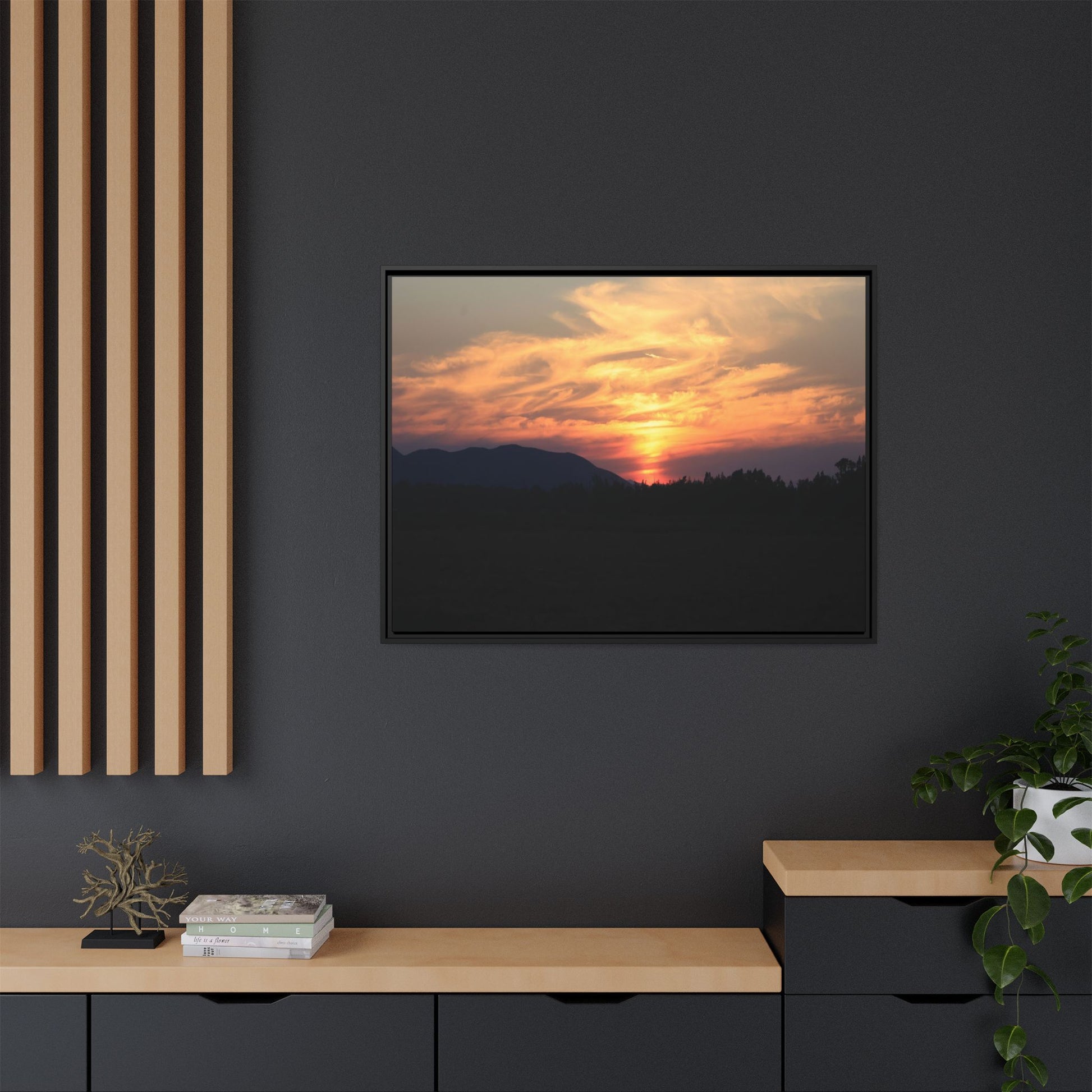 Gilded Horizon - Unique Stretched Canvas Wall Art - Art By Earth