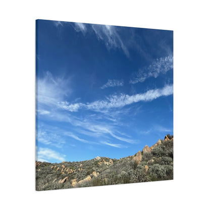 Desert Hills Under Blue Sky - Unique Frameless Canvas Wall Art - Art By Earth