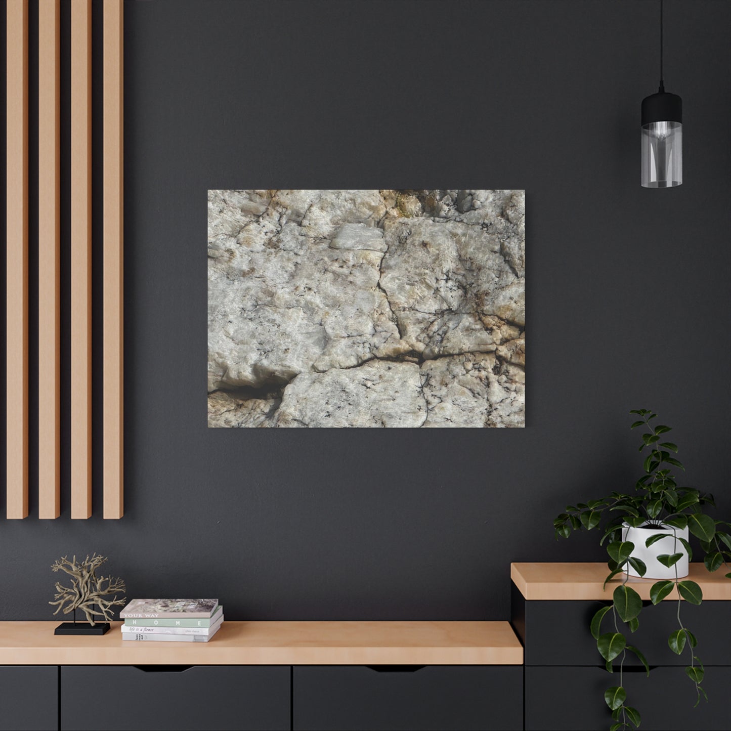 Ancient Rock Face - Unique Frameless Canvas Wall Art - Art By Earth