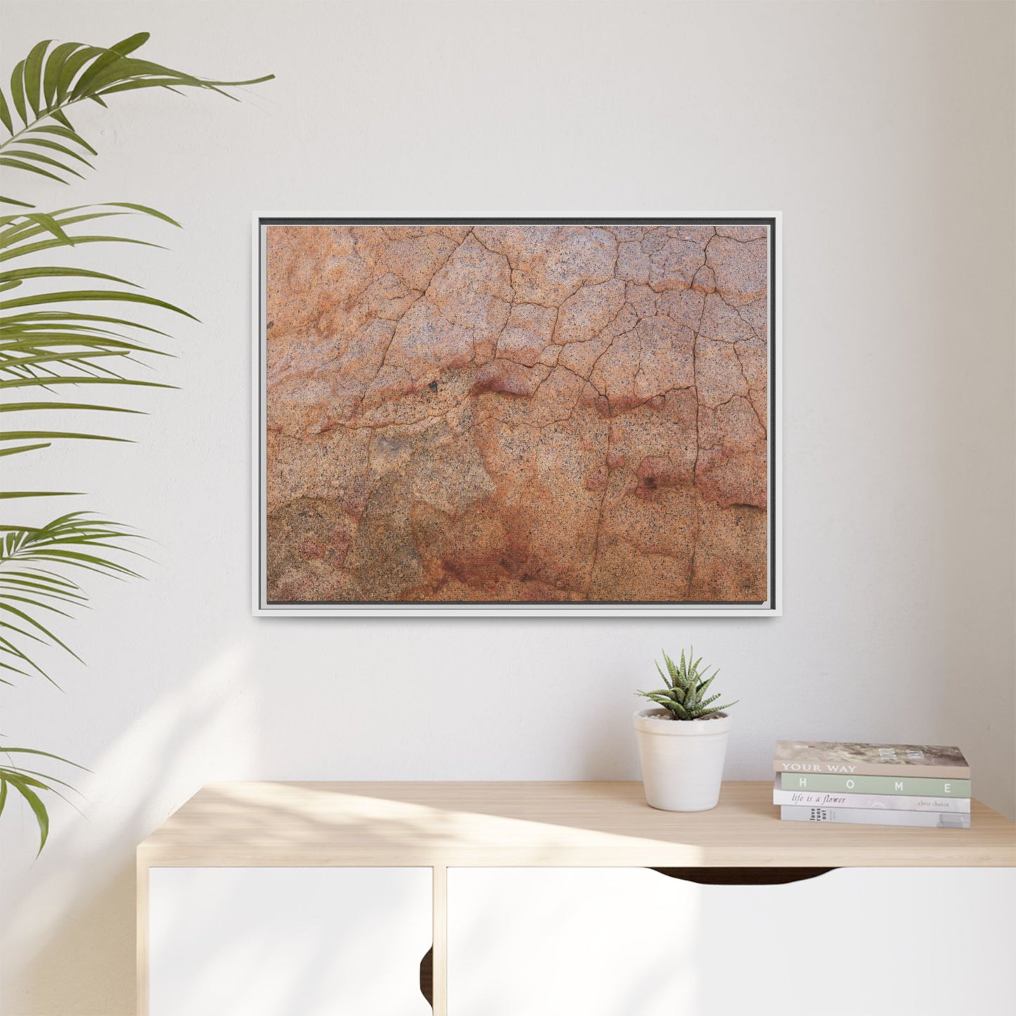 Russet Fissures - Unique Stretched Canvas Wall Art - Art By Earth
