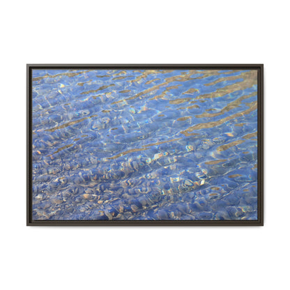 Aqua Fragments - Unique Stretched Canvas Wall Art