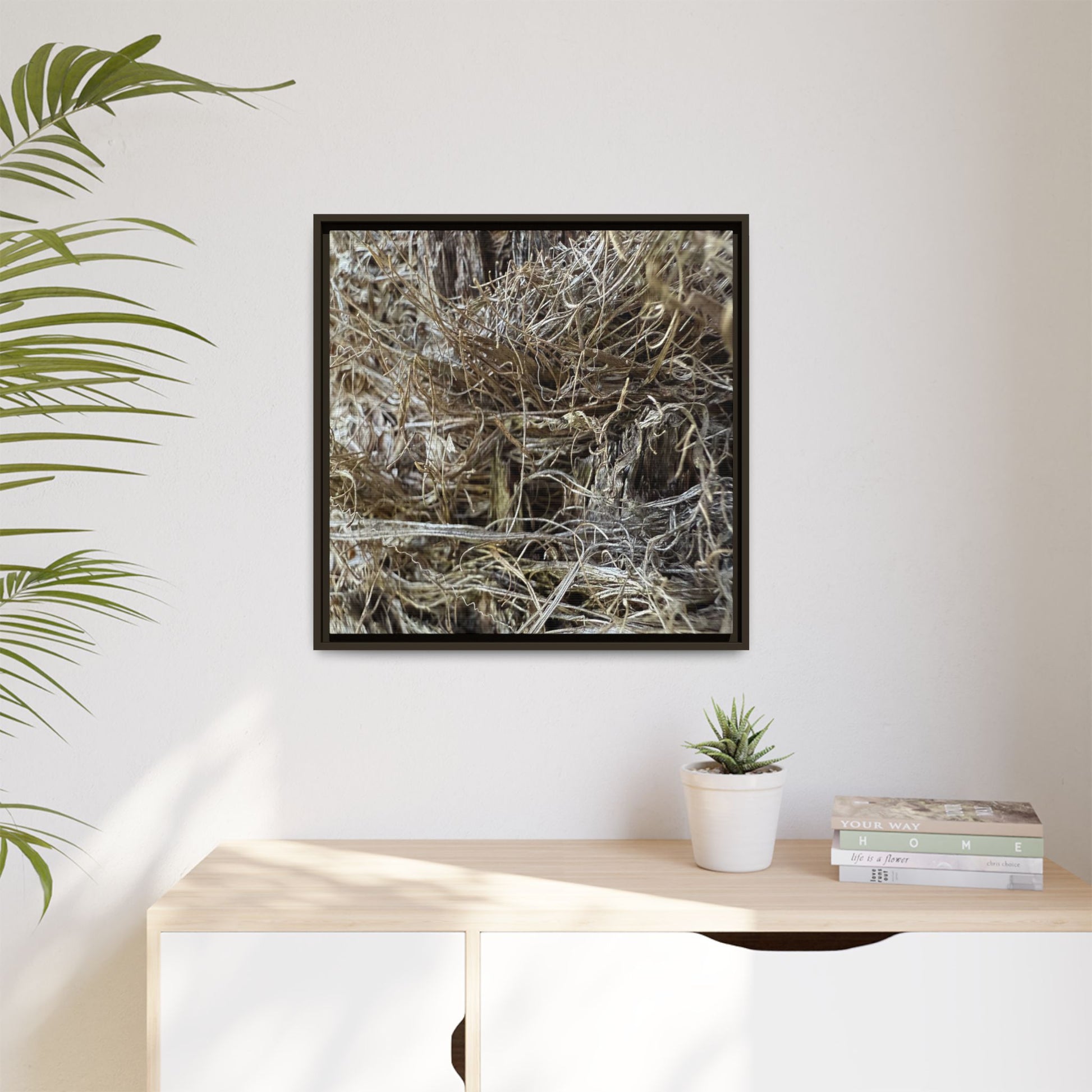 Tangled Whispers of Autumn - Unique Stretched Canvas Wall Art - Art By Earth