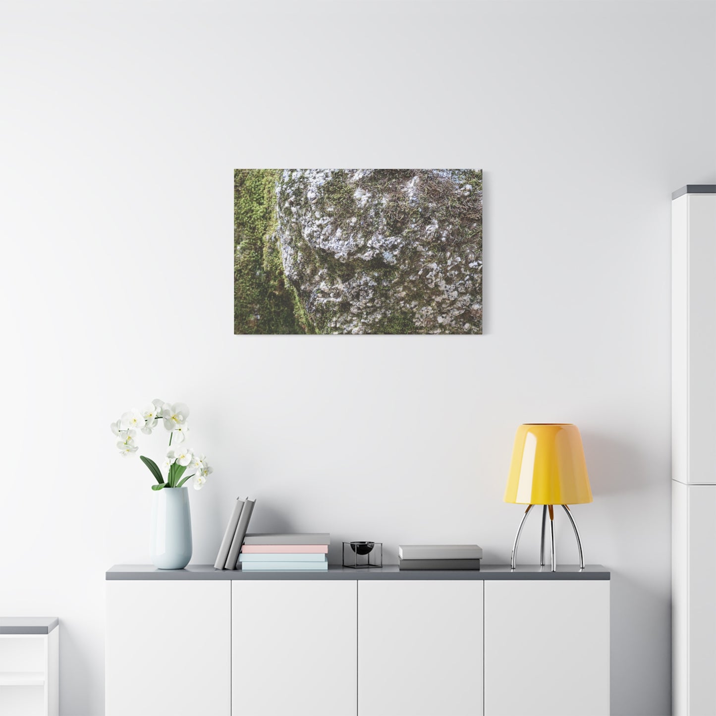 Moss and Stone Whispers - Unique Frameless Canvas Wall Art - Art By Earth