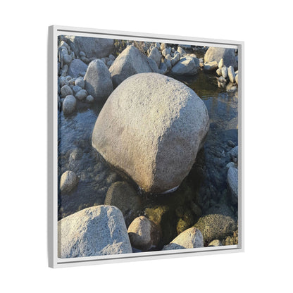 Rocky Riverbed - Unique Stretched Canvas Wall Art - Art By Earth
