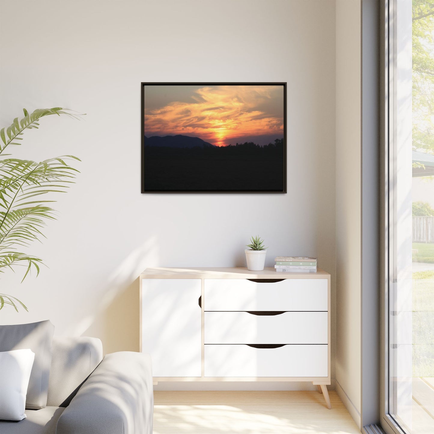 Gilded Horizon - Unique Stretched Canvas Wall Art - Art By Earth