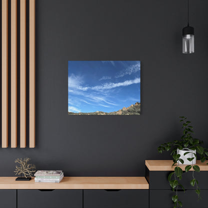 Desert Hills Under Blue Sky - Unique Frameless Canvas Wall Art - Art By Earth