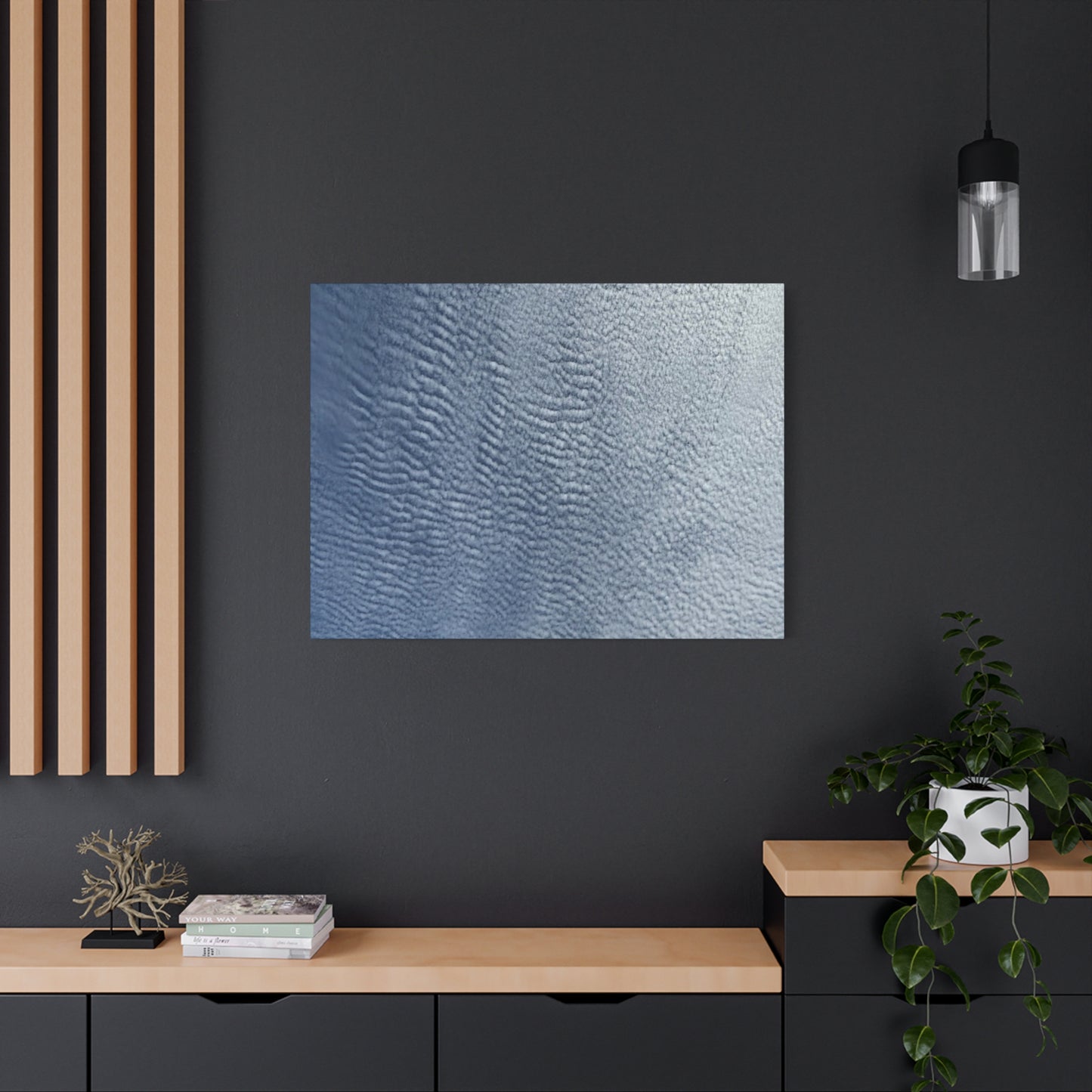 Rippling Echoes of Cerulean Stillness - Unique Frameless Canvas Wall Art - Art By Earth