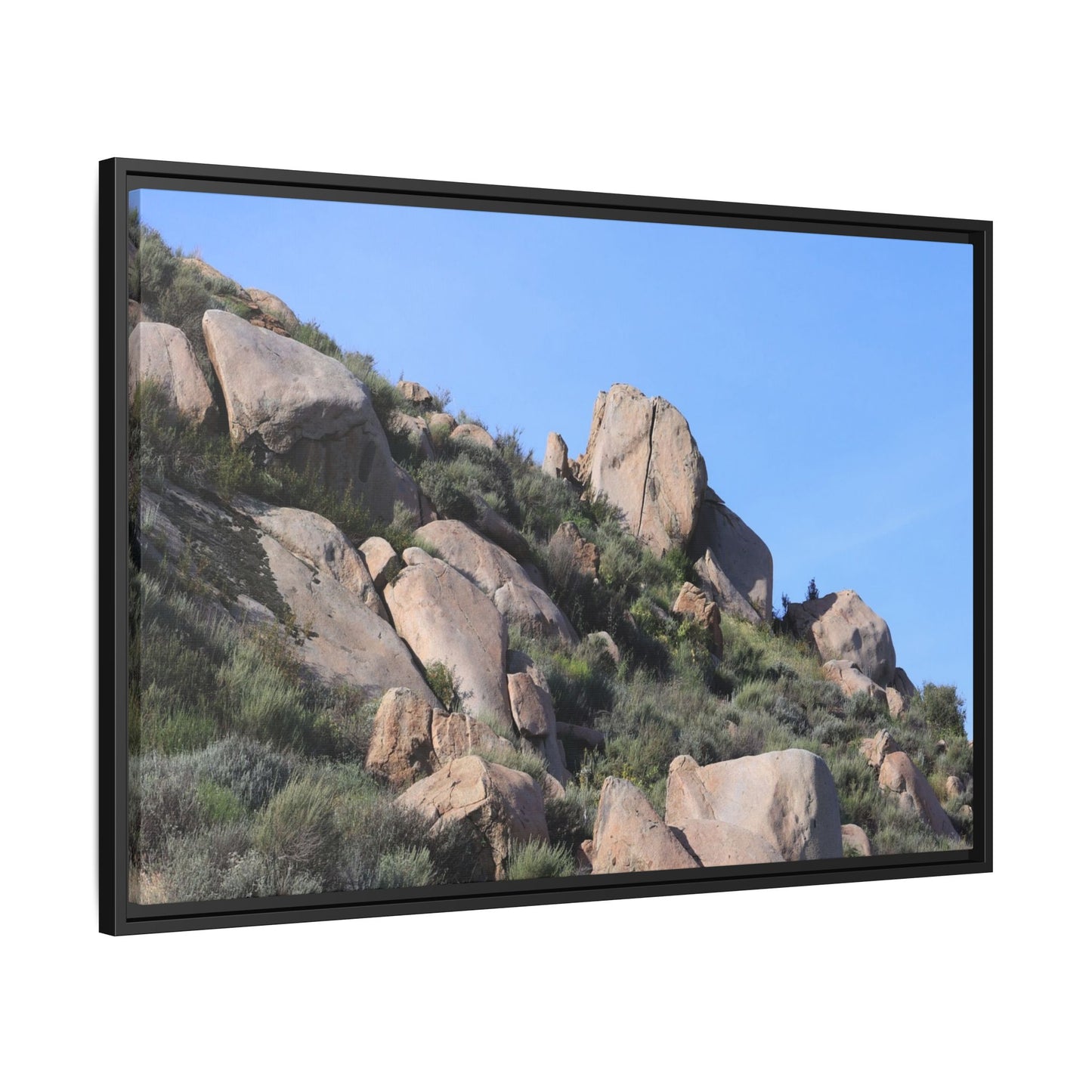 Ancient Boulders in Arid Landscape - Unique Stretched Canvas Wall Art - Art By Earth