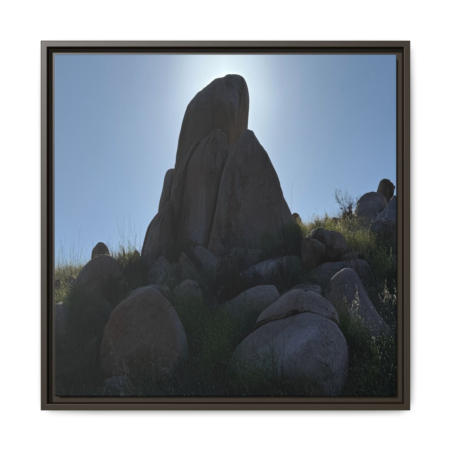 Boulder Silhouette - Unique Stretched Canvas Wall Art - Art By Earth