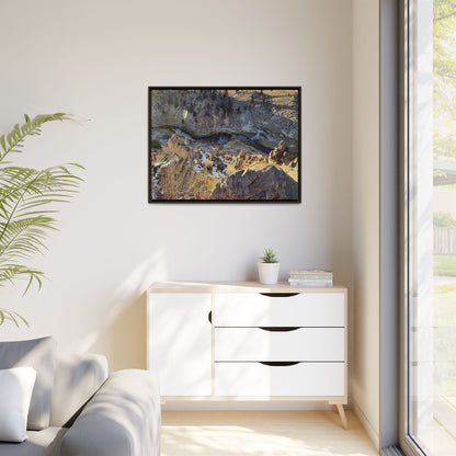 Fractured Landscape at Dawn - Unique Stretched Canvas Wall Art