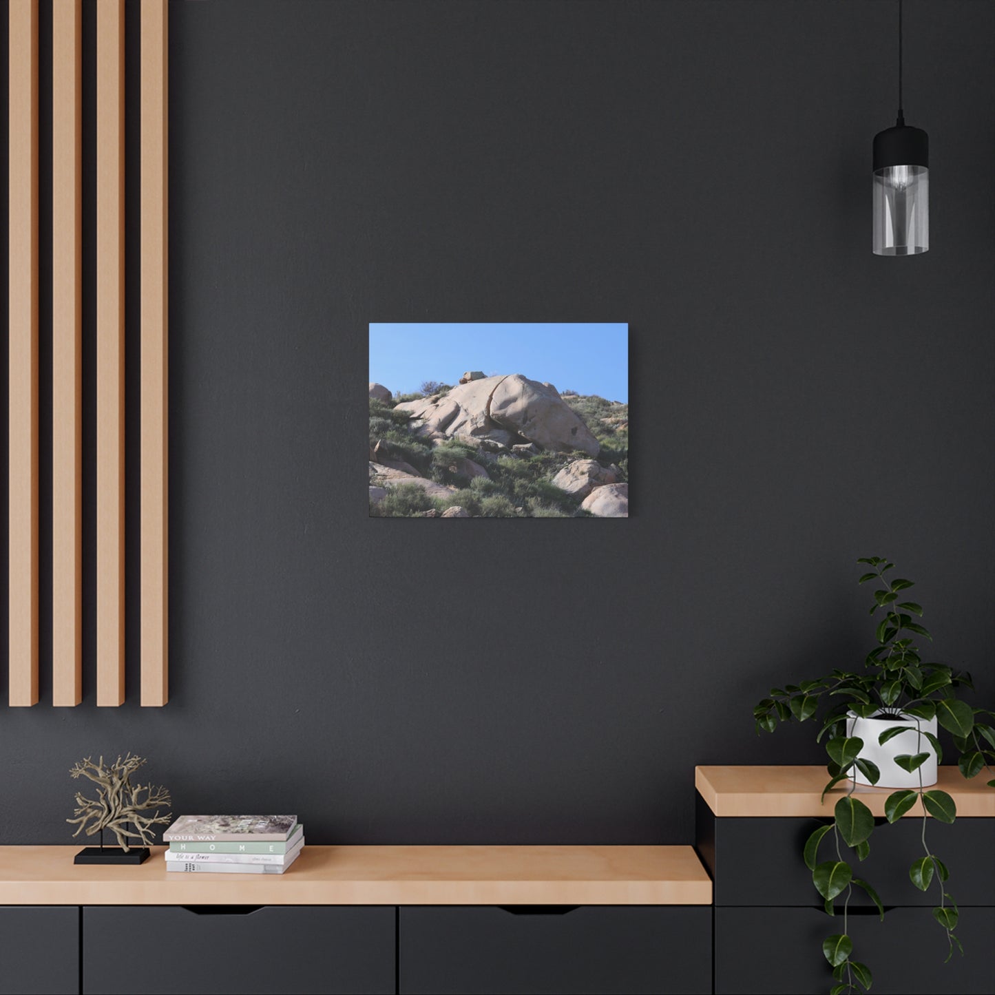 Ancient Rocks in Desert Landscape - Unique Frameless Canvas Wall Art - Art By Earth
