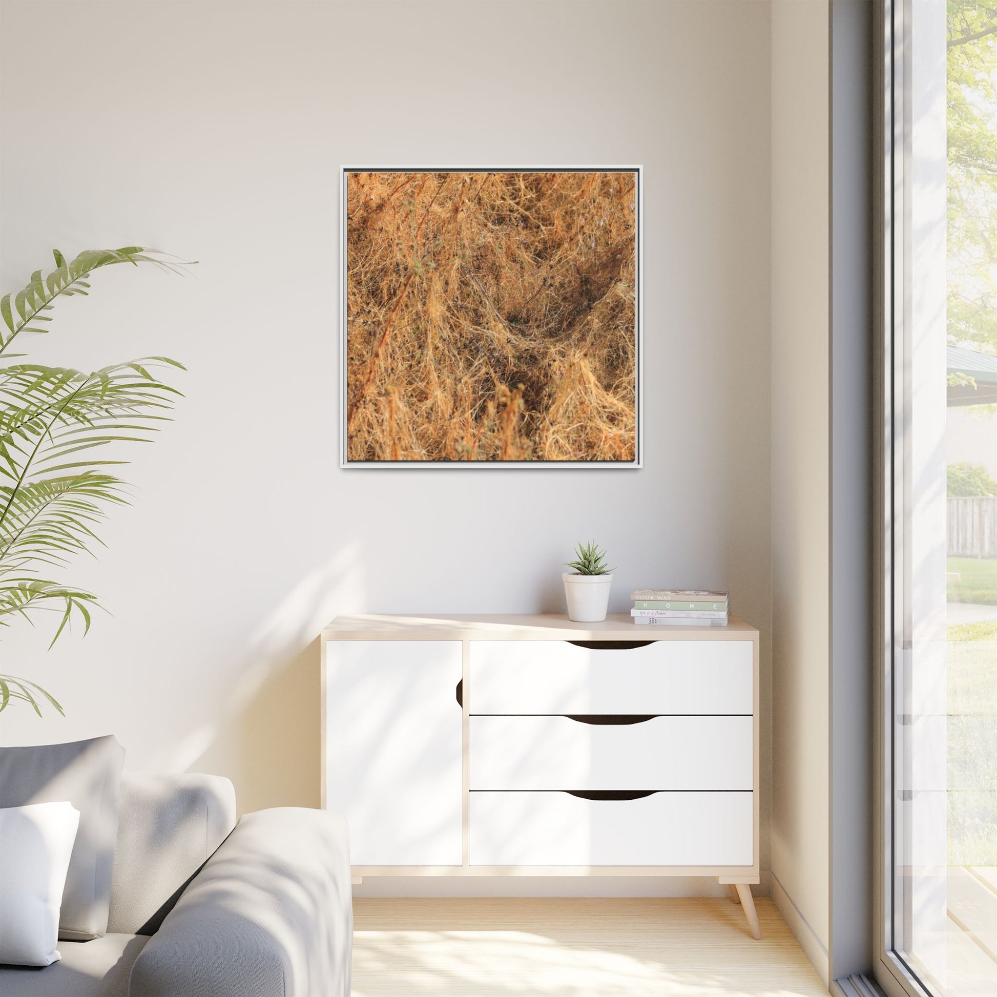 Dried Vegetation Study - Unique Stretched Canvas Wall Art - Art By Earth